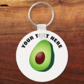 Porte-clés Cute avocado fruit personnalisé rond bouton porte  (Recto)