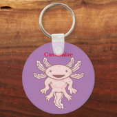 Porte-clés Cute Axolotl rose Thunder_Cove (Recto)