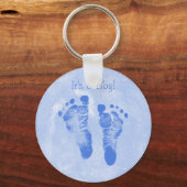 Porte-clés Cute Baby Boy Footprints (Recto)