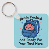 Porte-clés Cute Back-to-School Customizable “Brain Ready" (Recto)