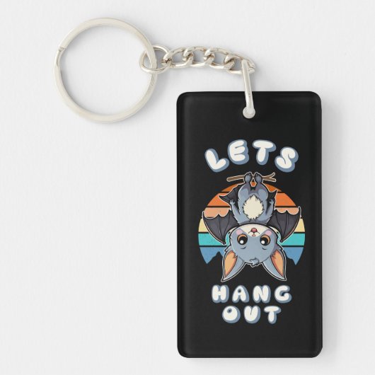 Porte-clés Cute Bat Hanging et Retro Sunset | Allons-y (Devant)