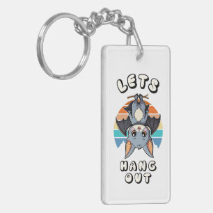 Porte-clés Cute Bat Hanging et Retro Sunset Allons-y