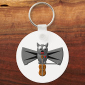 Porte-clés Cute batte vampire jouant du violon (Recto)