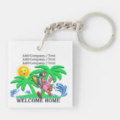 Porte-clés CUTE BEACH HOUSE Version 2 Voir le Porte - clé arr (Dos)