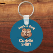 Porte-clés Cute Beaver Couple This Is Our Cuddle  (Recto)