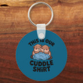 Porte-clés Cute Beaver Couple This Is Our Cuddle  (Recto)