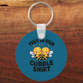Porte-clés Cute Bee Couple Cuddle Funny Romantic  (Recto)