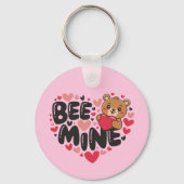 Porte-clés Cute Bee Mine Teddy Bear Valentine's Day (Recto)