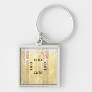 PORTE-CLÉS CUTE_ BLACK AND LIGHT YELLOW  KEYCHAIN