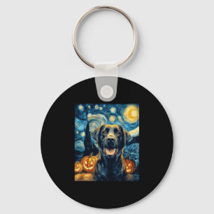 Porte-clés Cute Black Labrador Chien Halloween Jack-o'-lanter