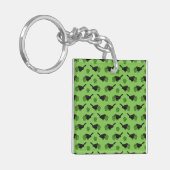 Porte-clés Cute Blackbird avec Shamrock Clover Carton (Devant gauche)