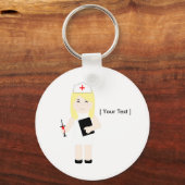 Porte-clés Cute Blond Nurse Porte - clé (Recto)