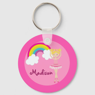 Porte-clés Cute Blonde Ballet Girl Custom