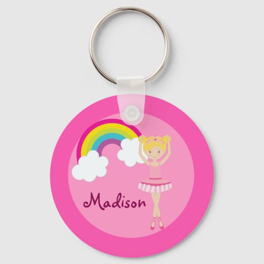 Porte-clés Cute Blonde Ballet Girl Custom (Recto)