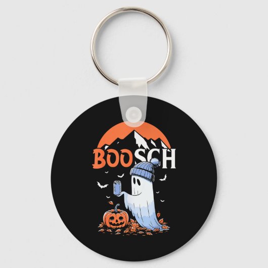 Porte-clés Cute Boo Ghost Halloween Pumpkin Beer Drinking Sok (Recto)