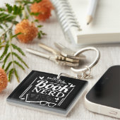 Porte-clés Cute Book Nerd Bookaholic Monogramme (Devant Droit)