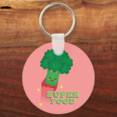 Porte-clés Cute Broccoli Légumes, Super nourriture (Recto)