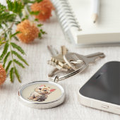 Porte-clés Cute Brown Kawaii Kitten (Côté)