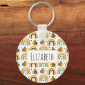Porte-clés Cute Bumble Bee et Rainbows Motif (Recto)