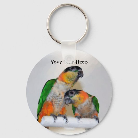 Porte-clés Cute Caique Parrot Paire Animal Porte - clé (Recto)