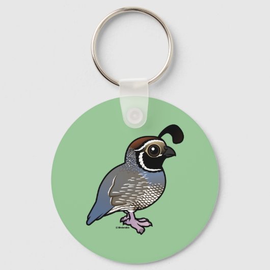 Porte-clés Cute California Quail (Recto)