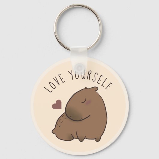 Porte-clés Cute capybara note porte - clé (Recto)