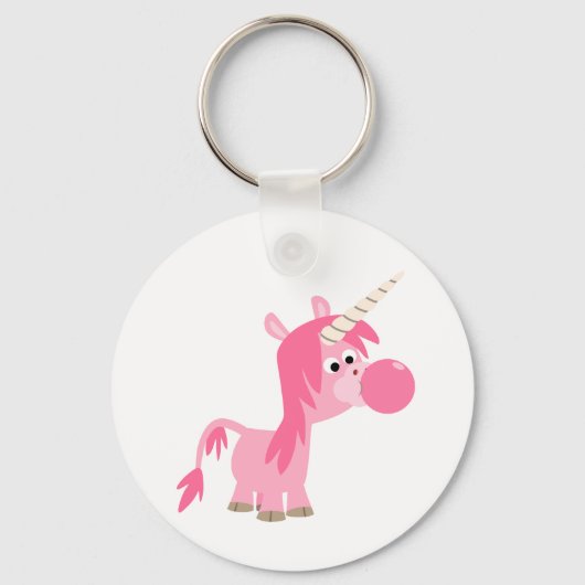 Porte-clés Cute Cartoon Bubble Gum Unicorn Porte - clé (Recto)