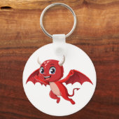 Porte-clés Cute cartoon flying devil (Verso)