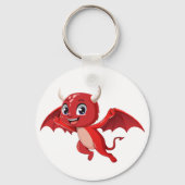 Porte-clés Cute cartoon flying devil (Verso)
