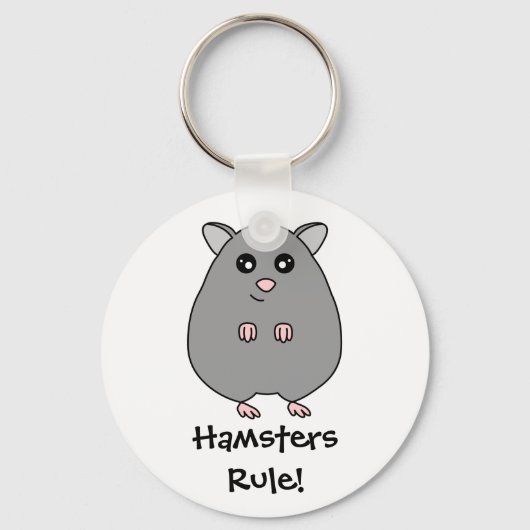 Porte-clés Cute Cartoon Hamster - Hamsters Porte - clé de règ (Recto)