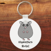 Porte-clés Cute Cartoon Hamster - Hamsters Porte - clé de règ (Recto)