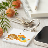 Porte-clés Cute Cartoon Lecteurs Lion Acrylique Porte - clé (Devant Droit)