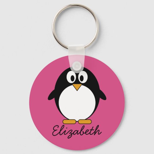 Porte-clés cute cartoon penguin witk background (Recto)