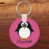 Porte-clés cute cartoon penguin witk background (Recto)
