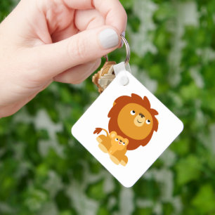 Porte-clés Cute Cartoon Protecteur Papa Lion et Porte - clé d