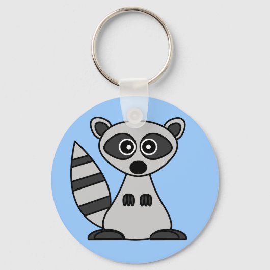 Porte-clés Cute Cartoon Raccoon (Recto)
