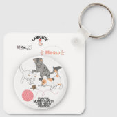 Porte-clés Cute Cat Keychain – Adorable Kitty Charm for key (Dos)