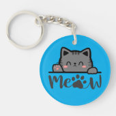 Porte-clés Cute Cat Meow Porte - clé - Funny Kitty Cadeau (Devant)