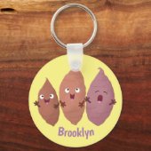 Porte-clés Cute chantant des patates douces caricaturales lég (Recto)