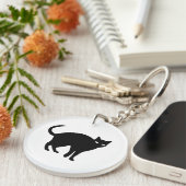 Porte-clés Cute Chat noir Halloween Porte - clé (Devant Droit)