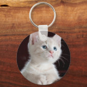 Porte-clés Cute chaton blanc (Recto)