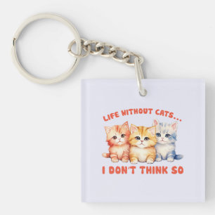 Porte-clés Cute Chatons Colorés - Vie Sans Chats?
