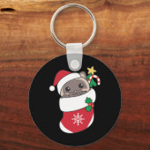 Porte-clés Cute Chats Siamais En Bas De Noël Pour Chris (Recto)