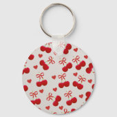 Porte-clés Cute Cherry and Heart Pattern Keychain (Verso)