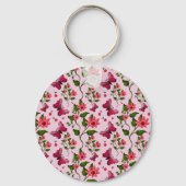 Porte-clés Cute Cherry Butterfly Pattern, Glossy Kawaii Fruit (Recto)