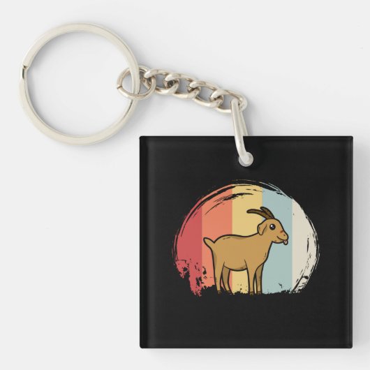 Porte-clés Cute chèvre Retro (Devant)