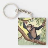 Porte-clés Cute Chimpanzé (Devant)