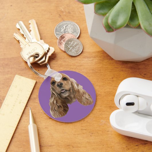 Porte-clés Cute Cocker Spaniel Chien (Bureau)