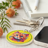 Porte-clés Cute Colorful Chat Face-87002 (Devant Droit)
