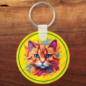 Porte-clés Cute Colorful Chat Face-87002 (Recto)